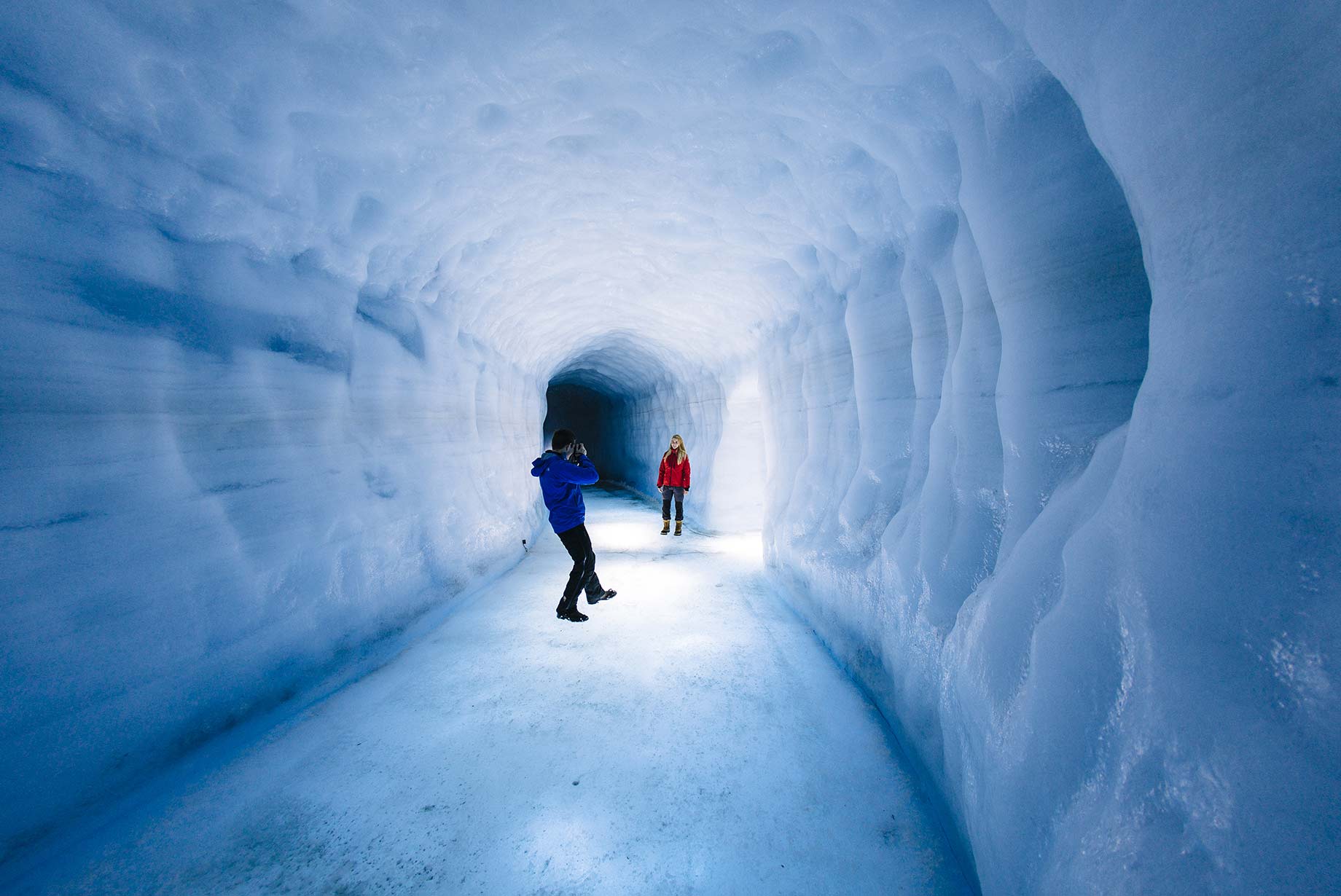 Dentro del Glaciar Islandia